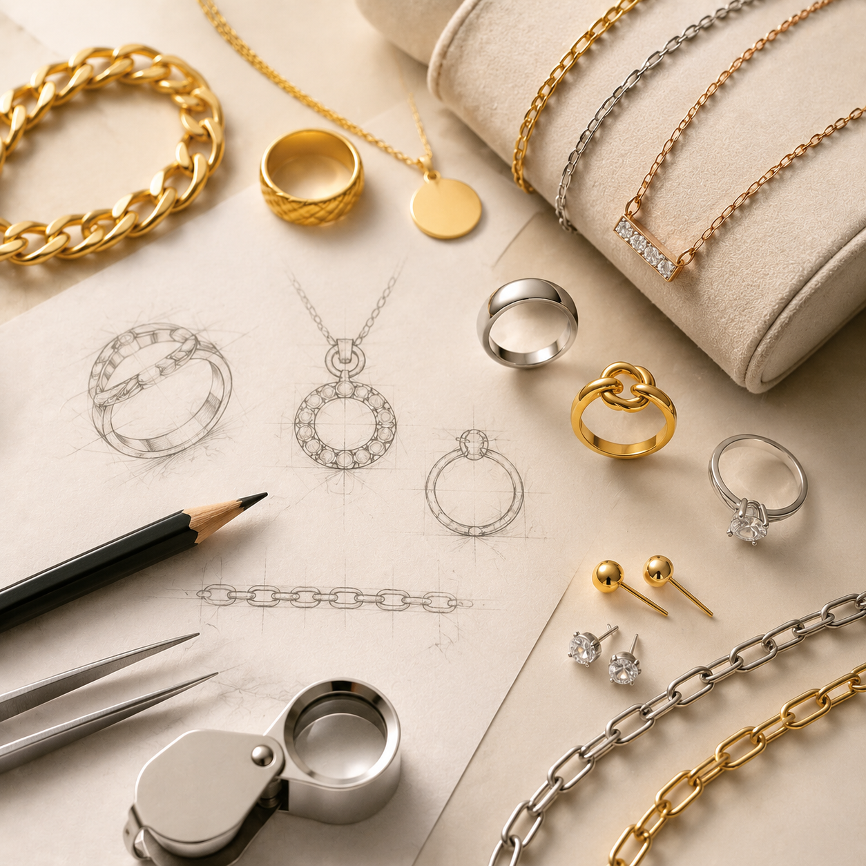 Custom Jewelry Manufacturing Guide: From Design Concept to Finished Product